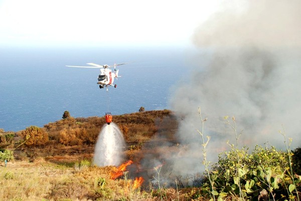 El incendio forestal que afecta desde la noche del viernes a la isla de La Palma sigue activo y sin control, aunque los técnicos tienen 
