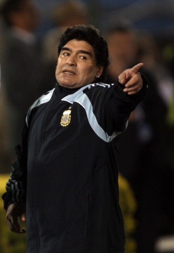 El director técnico de Argentina, Diego Armando Maradona