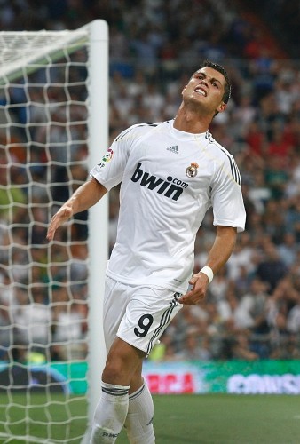 El delantero portugués del Real Madrid Cristiano Ronaldo Santos durante el partido, correspondiente a la primera jornada de liga de Primera División.