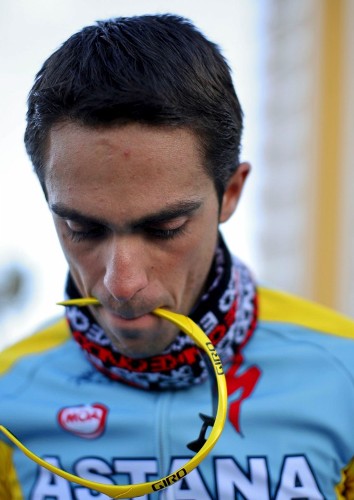 El corredor madrileño del equipo Astana Alberto Contador.