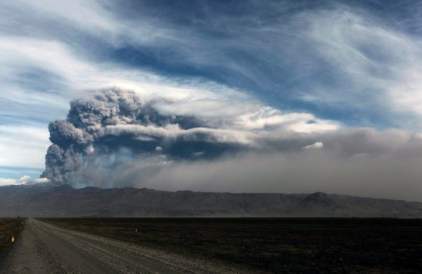 Vista del volcán Eyjafjallajokull, en Islandia.