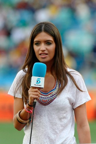 La periodista española Sara Carbonero, novia del portero de la selección española Iker Casillas.