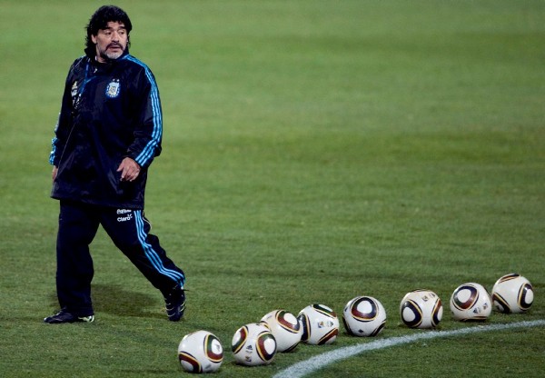 El seleccionador argentino Diego Armando Maradona.