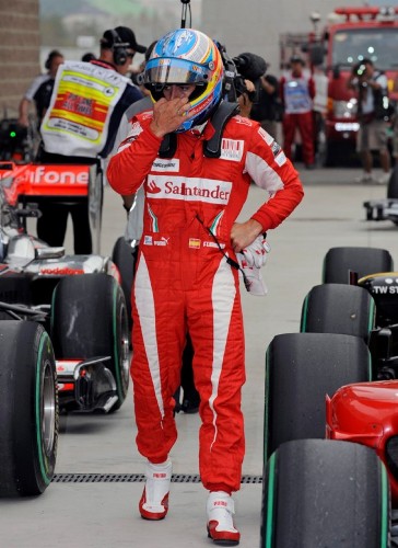 El piloto español de Fórmula Uno Fernando Alonso, de Ferrari.