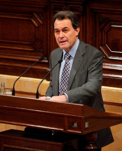 El candidato de Convergència i Unió ( CIU ) a la presidencia de la Generalitat, Artur Mas.