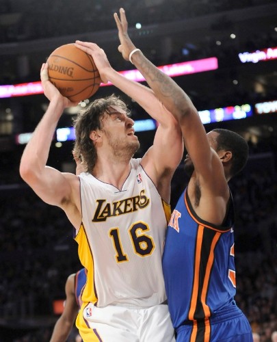 El ala-pívot español de Los Angeles Lakers Pau Gasol.