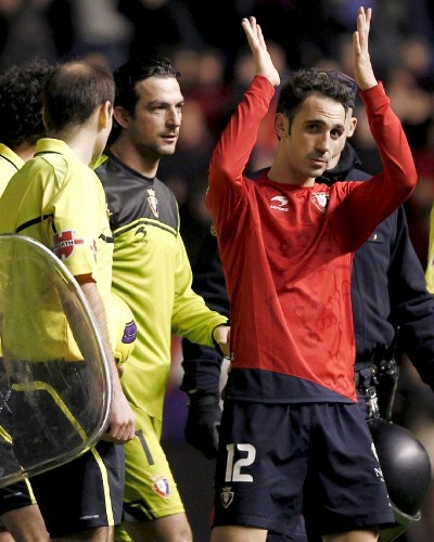 El centrocampista del Osasuna Juanfran Torres .