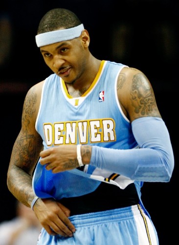 El jugador de los Nuggets de Denver Carmelo Anthony.