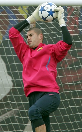 El guardameta del FC. Barcelona Víctor Valdés.