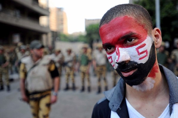 Un manifestante egipcio.