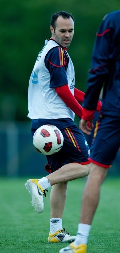 El jugador de la selección española de fútbol Andrés Iniesta.