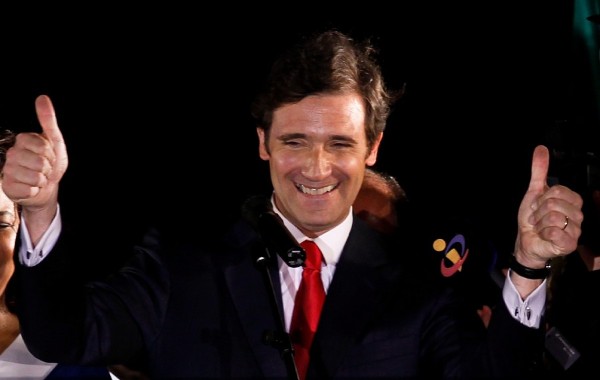 El vencedor de las elecciones en Portugal, Pedro Passos Coelho.