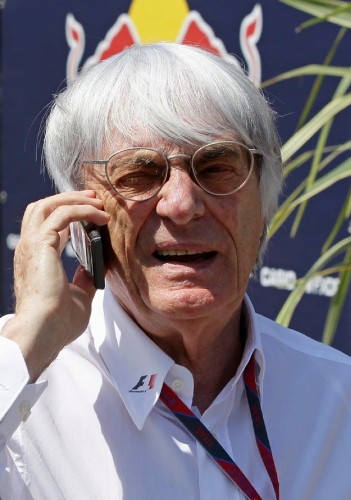 El patrón de la Fórmula Uno, el británico Bernie Ecclestone.