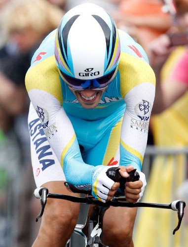 El ciclista español Alberto Contador del equipo Astana.