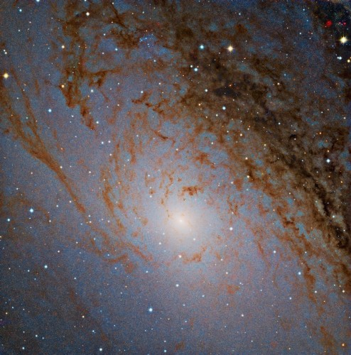FUNDACIÓN DESCUBRE region central galaxia andromeda fotografiada telescopio calar a