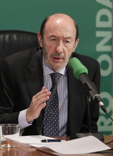 El candidato del PSOE a la Presidencia del Gobierno, Alfredo Pérez Rubalcaba.
