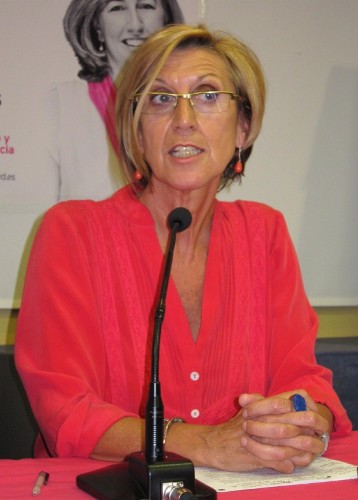 La candidata de Unión, Progreso y Democracia (UPyD) a la Presidencia del Gobierno, Rosa Díez.