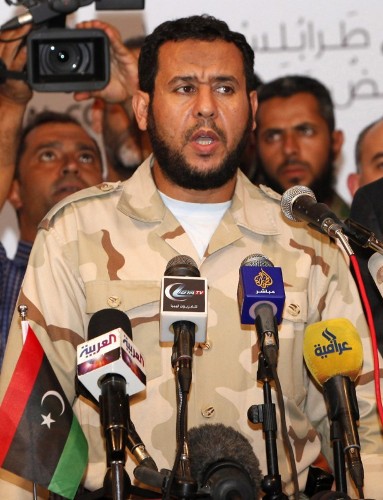 El comandante de las fuerzas libias anti Gadafi y jefe del Consejo Militar de Trípoli, Abdel Hakim Belhaj.