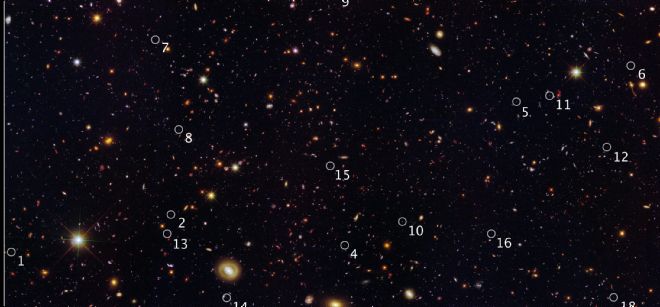 La NASA informó hoy que el telescopio Hubble ha descubierto hasta 69 galaxias enanas jóvenes llenas de estrellas que se reproducen rápidamente.