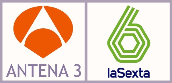 Logotipos de las empresas de comunicación Antena 3 y La Sexta, cuyos consejos de administración han aprobado la fusión de ambas sociedades en una decisión que culmina el proceso de integración que comenzó el pasado 14 de diciembre, tal y como ha comunicado Antena 3 a la Comisión Nacional del Mercado de Valores.