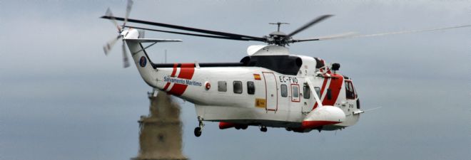 El helicóptero de Salvamento Marítimo 