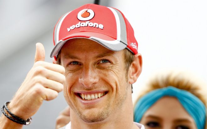 El piloto inglés de Fórmula Uno de McLaren Mercedes, Jason Button.