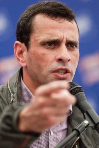 El candidato de la oposición venezolana a las elecciones presidenciales de octubre, Henrique Capriles.
