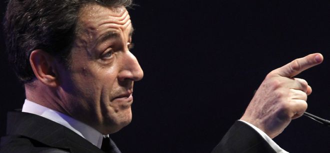 El presidente francés y candidato del partido Unión por un Movimiento Popular (UMP) a las elecciones presidenciales, Nicolas Sarkozy.