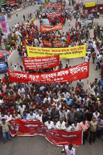 Primero de Mayo en Dacca, Bangladesh.