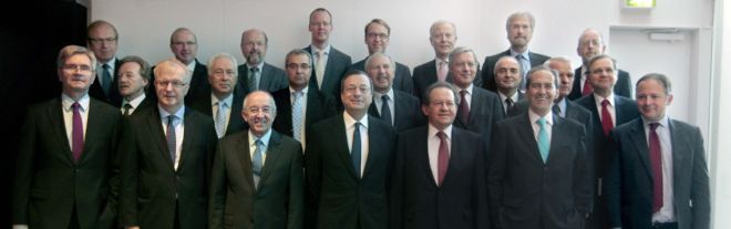 Foto de familia del Consejo de Gobierno del Banco Central Europeo.