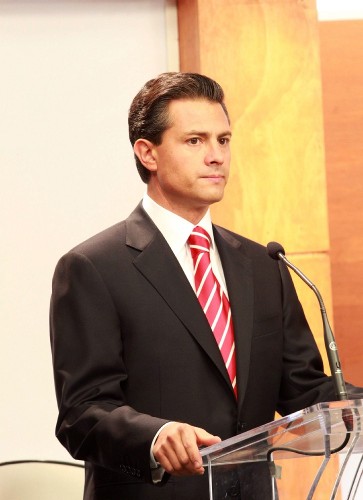 El candidato a la presidencia de México por el Partido Revolucionario Institucional, Enrique Peña Nieto.
