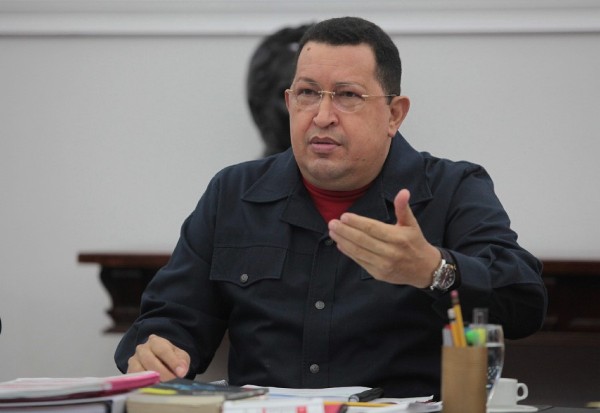 El presidente venezolano Hugo Chávez durante un Consejo de Ministros.