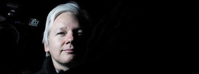 El fundador de WikiLeaks, Julian Assange, en Londres.