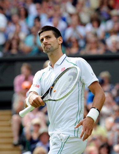 El tenista serbio Novak Djokovic celebra su victoria ante el español Juan Carlos Ferrero.