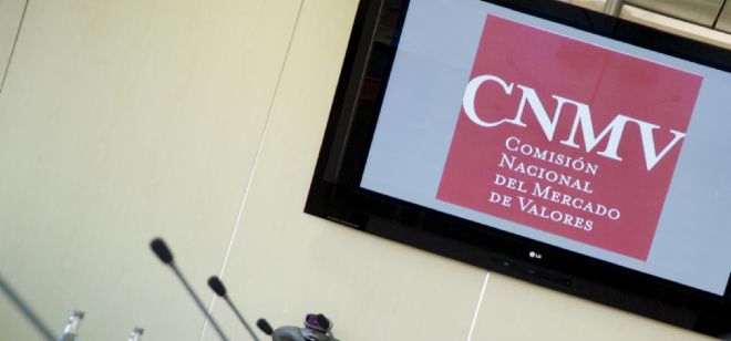 Pantalla en la Comisión Nacional del Mercado de Valores (CNMV).