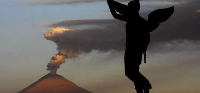 El volcán Popocatépetl.