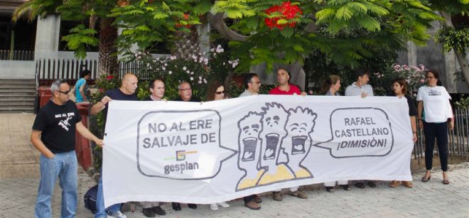 Los trabajadores de la empresa del Gobierno de Canarias, Gesplan.