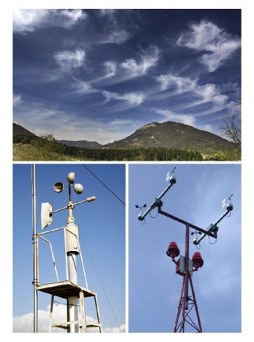 Fotografía facilitada por el Instituto Nacional de Meteorología de algunos instrumentos meteorológicos.