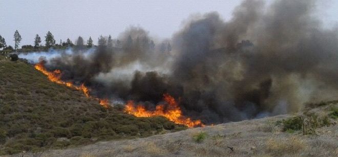 Imagen del incendio en La Gomera