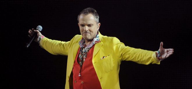 El cantante Miguel Bosé en su gira 