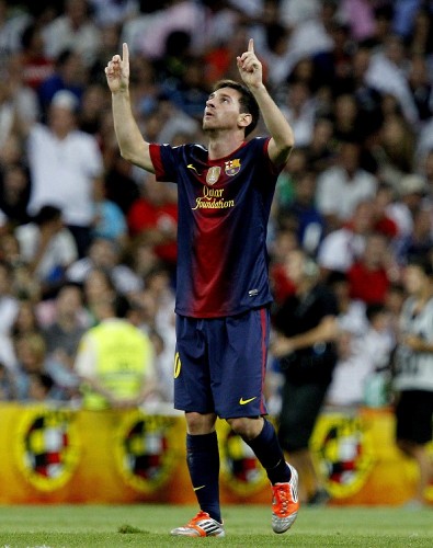 El delantero argentino del Fc Barcelona Leo Messi.