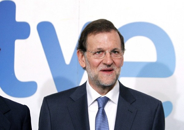 El presidente del Gobierno, Mariano Rajoy, a su llegada a los estudios Buñuel para una realizar una entrevista en la 1 de TVE.