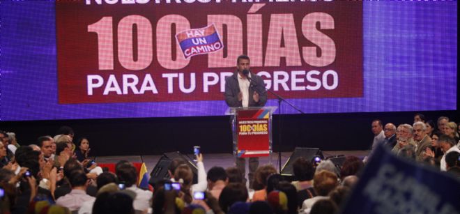 El candidato de la alianza opositora venezolana, Henrique Capriles.