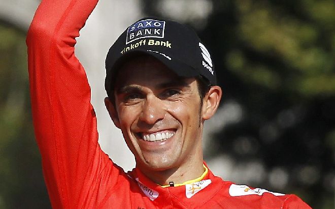El ciclista español del Saxo Bank Alberto Contador.