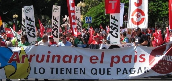 Manifestación del 15S en Las Palmas.