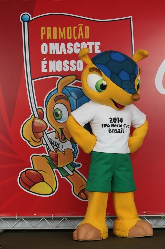 La mascota oficial del Mundial de Fútbol de Brasil 2014.