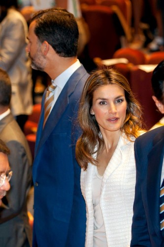 Los Principes de Asturias, Don Felipe y Doña Leticia, durante los actos centrales del Día Internacional del Turismo que España acoge por primera vez, en Maspalomas, bajo el lema 