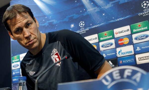 El entrenador del Lille francés, Rudi García, durante la rueda de prensa que ha ofrecido hoy.
