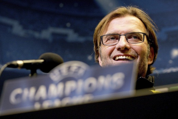 El entrenador del Borussia Dortmund, Juergen Klopp, ofrece una rueda de prensa en Dortmund.