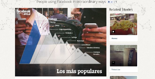 La red social Facebook ha tenido en España la crisis y los deportes como protagnistas.
